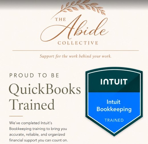 The Abide Collective is Intuit QuickBooks Bookkeeping Trained